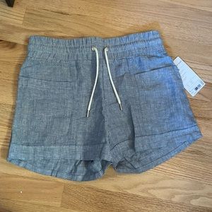 Athleta cabo linen short blue